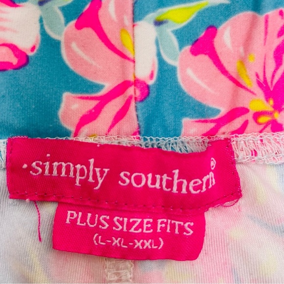 Simply Southern Leggings Tropic Floral Colorful Womens Plus Size L-XXL Soft - Picture 5 of 10